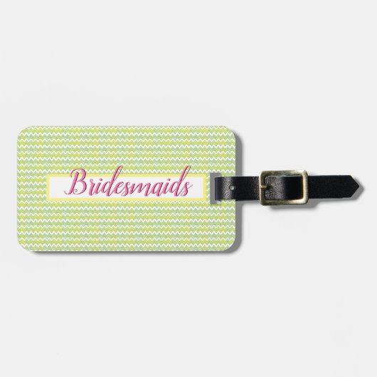 Rick Rack Bridesmaid Bagagelabel (Voorkant horizontaal)