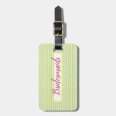 Rick Rack Bridesmaid Bagagelabel (Voorkant verticaal)