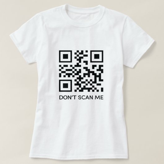 Rick roll grappige QR scan code scan me niet T-Shi T-shirt (Design voorkant)
