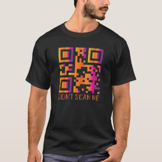 Rick roll grappige QR scan code scan me niet T-shirt