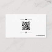 Rick Roll Guests w-Wedding Website QR Code Prank Informatiekaartje (Achterkant)