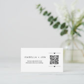 Rick Roll Guests w-Wedding Website QR Code Prank Informatiekaartje (Staand voorkant)