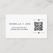 Rick Roll Guests w-Wedding Website QR Code Prank Informatiekaartje (Voorkant)