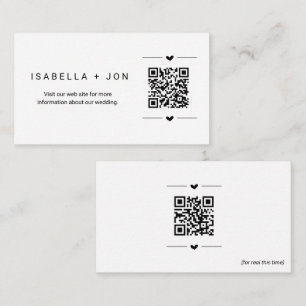 Rick Roll Guests w-Wedding Website QR Code Prank Informatiekaartje