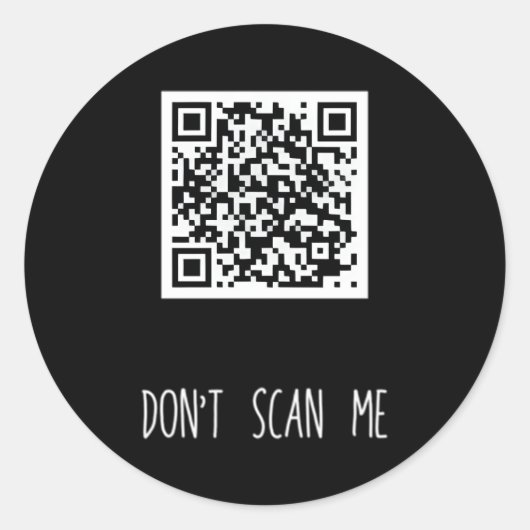 Rick Roll Kleine QR Scan Code Joke Ronde Sticker (Voorkant)