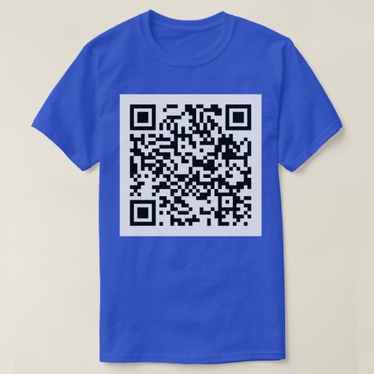 Rick Roll QR Code Baseball TS shirt (Design voorkant)