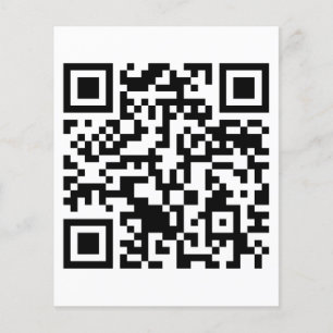 Rick Roll QR Code Gerickt Flyer