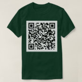 Rick Roll QR Code Kussen T-shirt (Design voorkant)