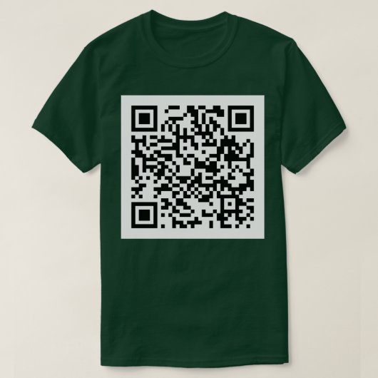 Rick Roll QR Code Mok T-shirt (Design voorkant)