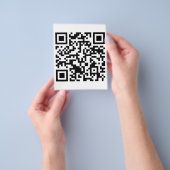 Rick Roll QR Code Rickrolled Flyer (Hand)