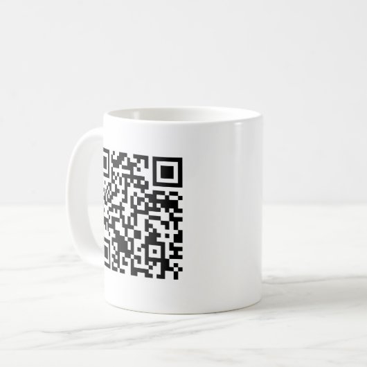 Rick Roll QR Code Rickrolled Koffiemok (Voorkant links)