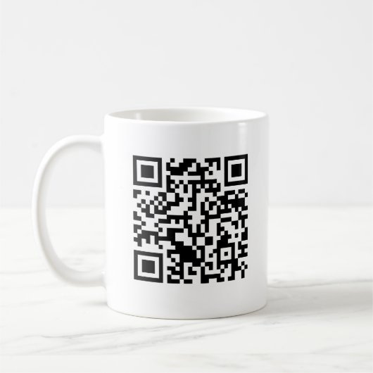 Rick Roll QR Code Rickrolled Koffiemok (Links)