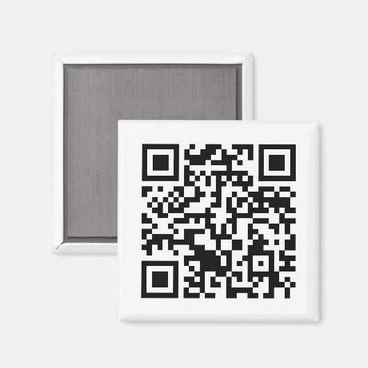 Rick Roll QR Code Rickrolled Magneet (Voorkant / Achterkant)