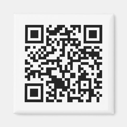 Rick Roll QR Code Rickrolled Magneet (Voorkant)