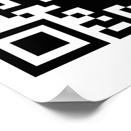 Rick Roll QR Code Rickrolled Poster (Hoek)