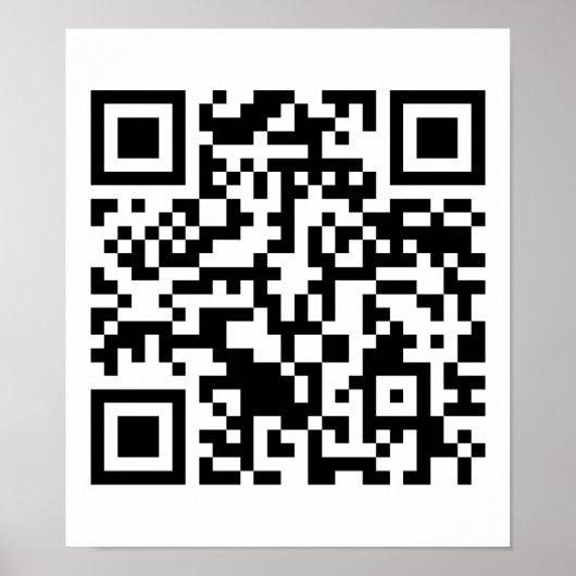 Rick Roll QR Code Rickrolled Poster (Voorkant)