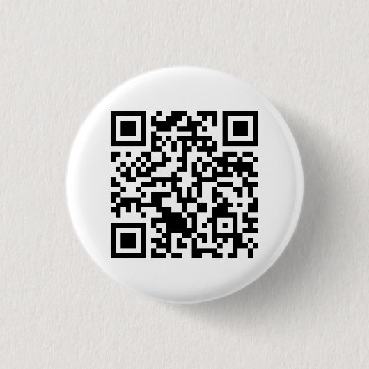 Rick Roll QR Code Rickrolled Ronde Button 3,2 Cm (Voorkant)