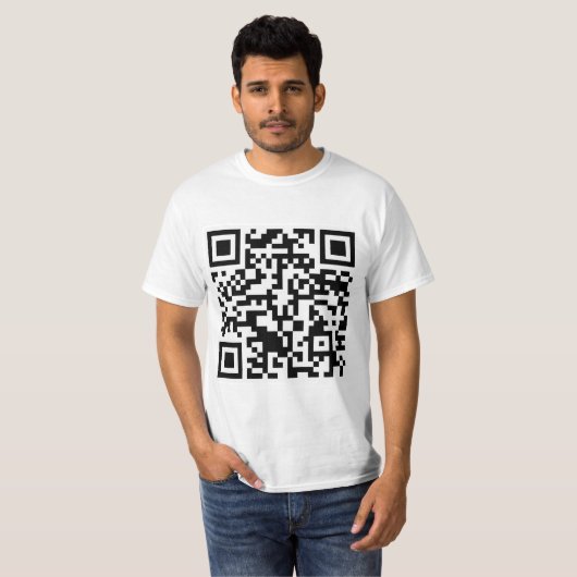 Rick Roll QR-code Rickrolled T-shirt (Voorkant volledig)