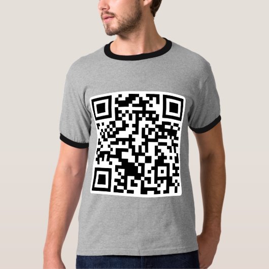 Rick Roll QR-code Rickrolled T-shirt (Voorkant)