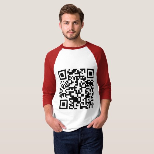 Rick Roll QR-code Rickrolled T-shirt (Voorkant volledig)
