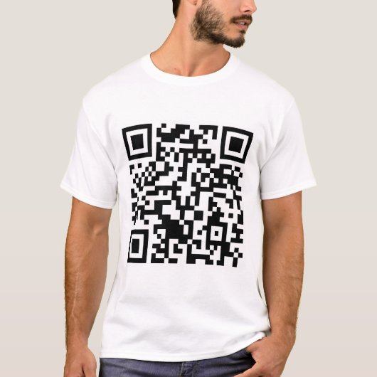 Rick Roll QR-code Rickrolled T-shirt (Voorkant)