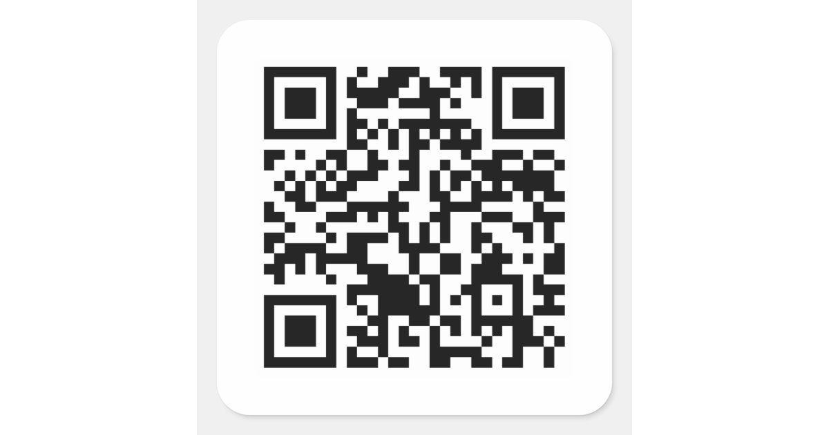 Rick Rol Qr Code Sticker Rick Roll QR Code Rickrolled Vierkante Sticker | Zazzle.nl