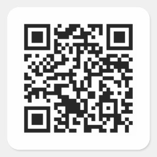 Rick Roll QR Code Rickrolled Vierkante Sticker