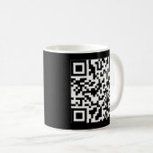 Rick Roll QR Code Sticker Koffiemok (Voorkant rechts)