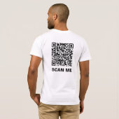 Rick Roll QR-code T-shirt (Achterkant volledig)