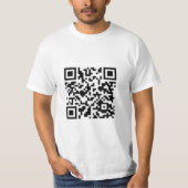 Rick Roll QR-code T-shirt (Voorkant)