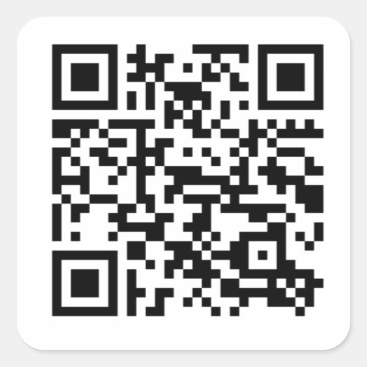 Rick Roll QR-code Vierkante Sticker (Voorkant)
