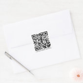 Rick Roll QR-code Vierkante Sticker (Envelop)