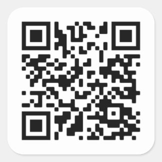Rick Roll QR-code Vierkante Sticker
