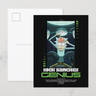 Rick Sanchez Genius Quote Graphic Briefkaart