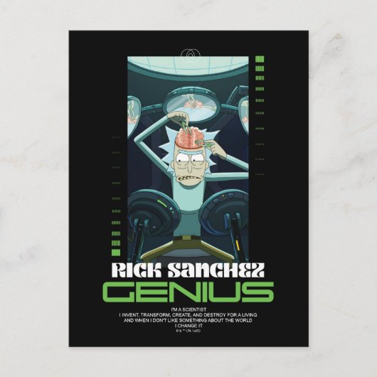 Rick Sanchez Genius Quote Graphic Briefkaart (Voorkant)