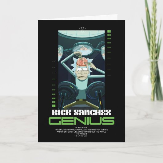 Rick Sanchez Genius Quote Graphic Kaart (Voorkant)