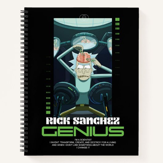 Rick Sanchez Genius Quote Graphic Notitieboek (Voorkant)