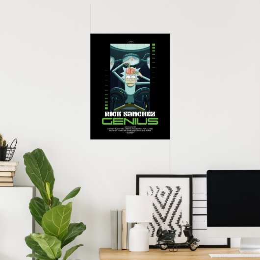 Rick Sanchez Genius Quote Graphic Poster (Thuiskantoor)