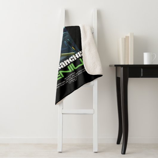 Rick Sanchez Genius Quote Graphic Sherpa Deken (In situ)