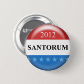 Rick Santorum 2012 Ronde Button 5,7 Cm (Voorkant /achterkant)