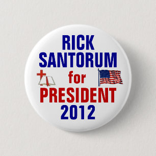 Rick Santorum 2012 Ronde Button 5,7 Cm