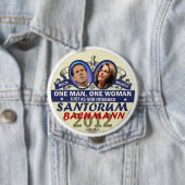 Rick Santorum en Michele Bachmann in 2012 Ronde Button 4,0 Cm (In situ)