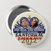Rick Santorum en Michele Bachmann in 2012 Ronde Button 4,0 Cm (Voorkant /achterkant)