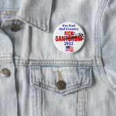 RICK SANTORUM FOR GOD AND COUNTRY 2012 RONDE BUTTON 5,7 CM (In situ)