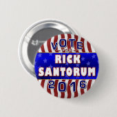 Rick Santorum President 2016 Verkiezingsrepublikei Ronde Button 5,7 Cm (Voorkant /achterkant)