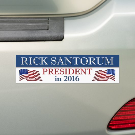 Rick Santorum President in 2016 Bumpersticker (Op auto)