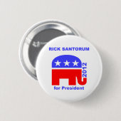 Rick Santorum Ronde Button 5,7 Cm (Voorkant /achterkant)