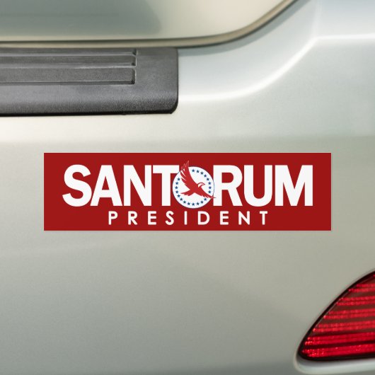 Rick Santorum voor President Bumpersticker (Op auto)