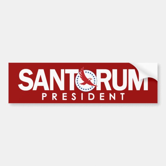 Rick Santorum voor President Bumpersticker (Voorkant)