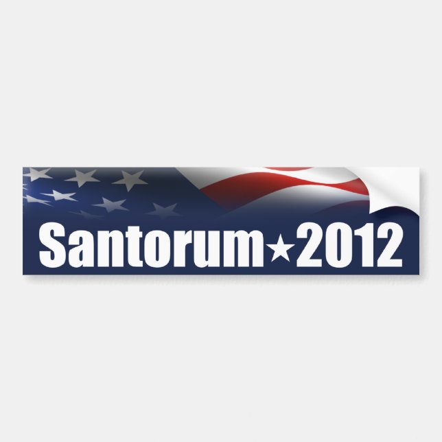Rick Santorum voor President Bumpersticker (Voorkant)